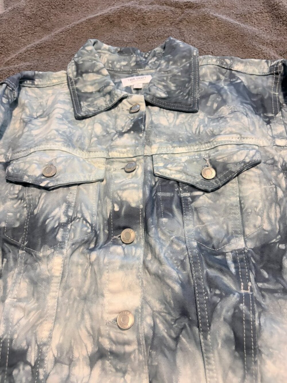 True Craft Tie-Dye Jean Jacket Small